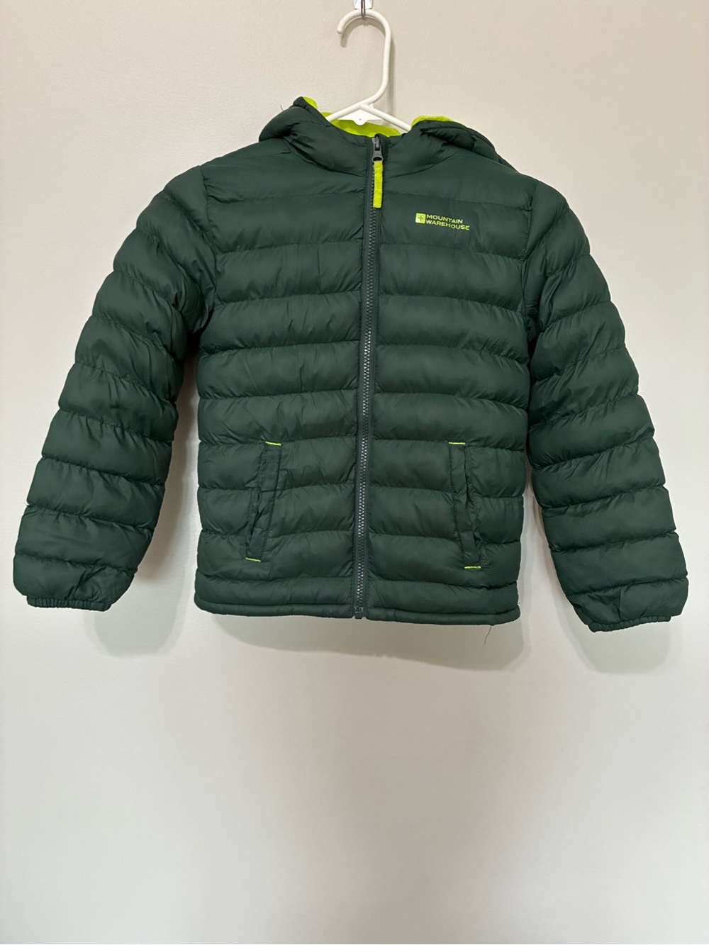 Mountain Warehouse Kids' Green Puffer Jacket with Hood